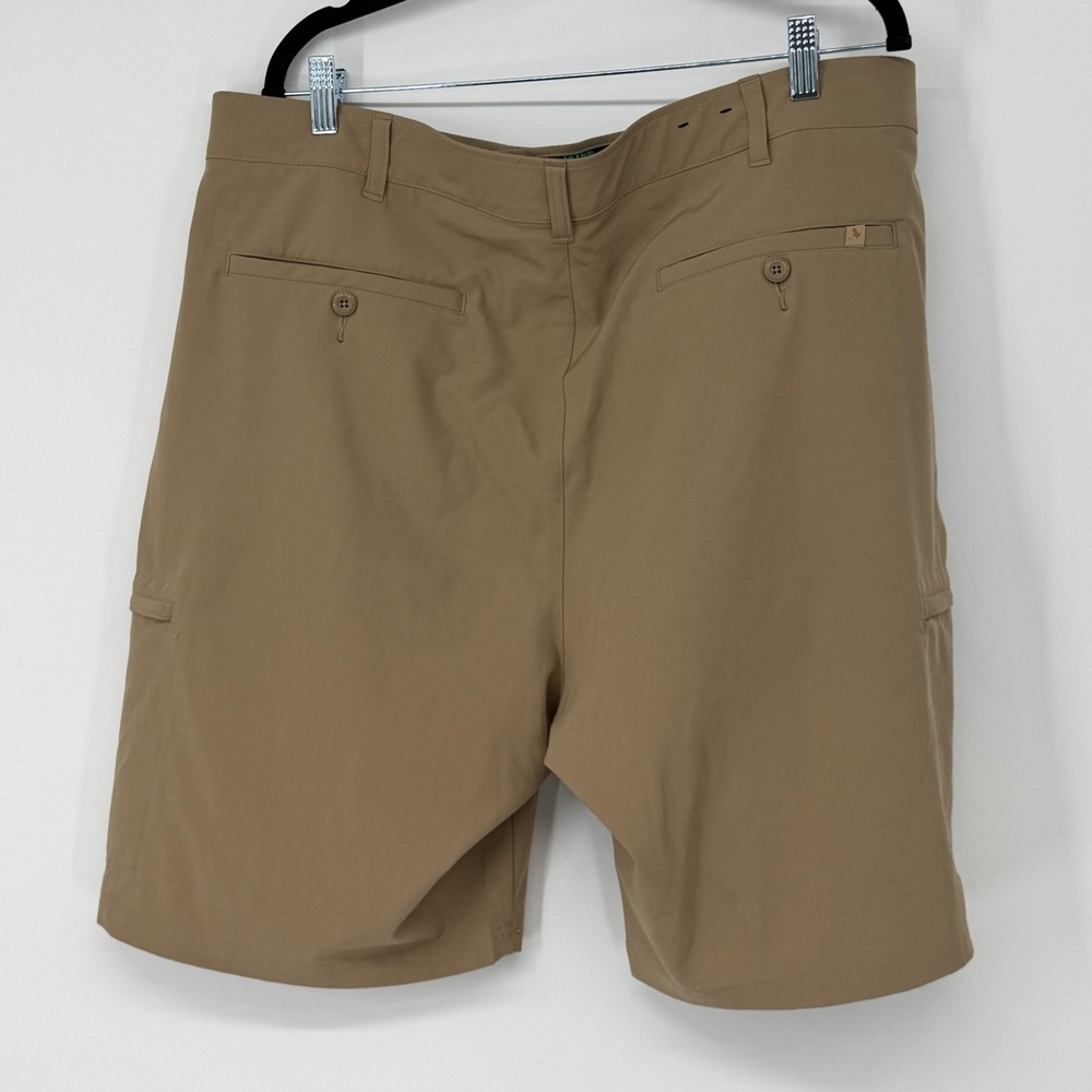 Birdie Bound Mens Golf Shorts Khaki Tan Size 38 Stretch Performance Cargo Pocket